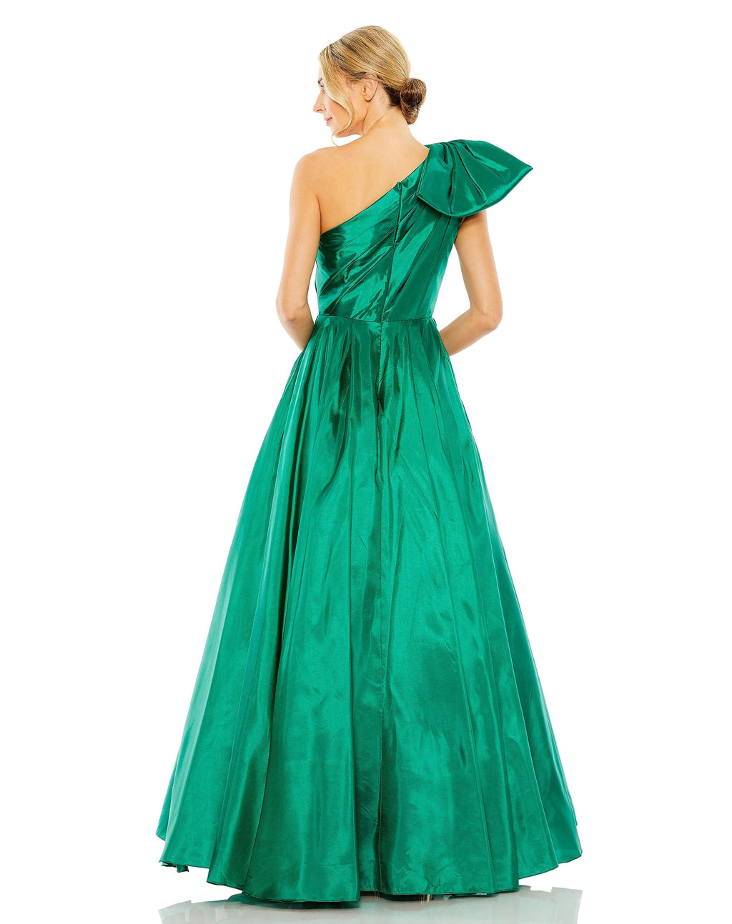 Mac Duggal 11599 Long One Shoulder Bow Detail Ball Gown