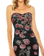 Mac Duggal 20581 Long Strapless Floral Embroidered Dress