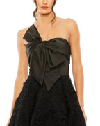Mac Duggal 20584 High Low Strapless Front Bow Knot Tulle Dress