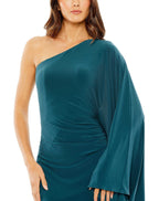 Mac Duggal 20673 One Shoulder Cape Sleeve High Low Dress