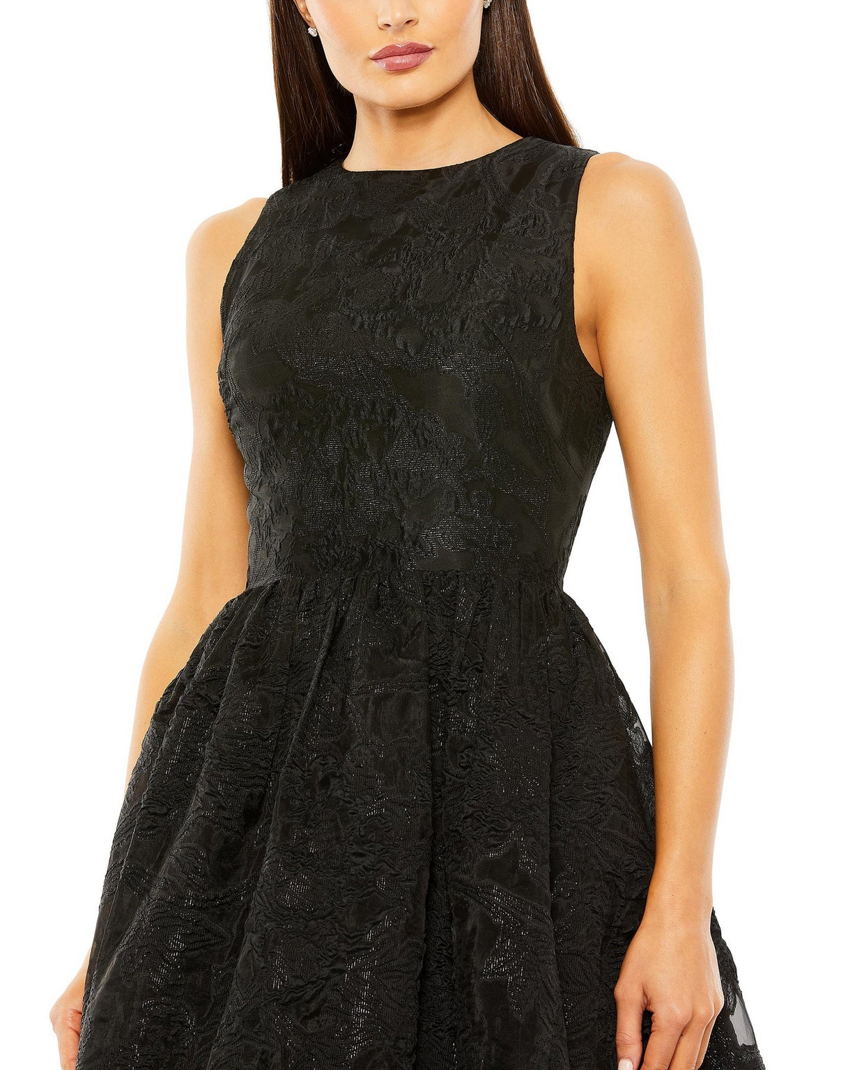 Mac Duggal 20714 Sleeveless High Low Brocade Dress