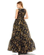 Mac Duggal 20714 Sleeveless High Low Brocade Dress