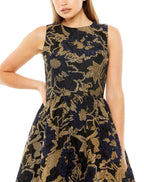 Mac Duggal 20714 Sleeveless High Low Brocade Dress