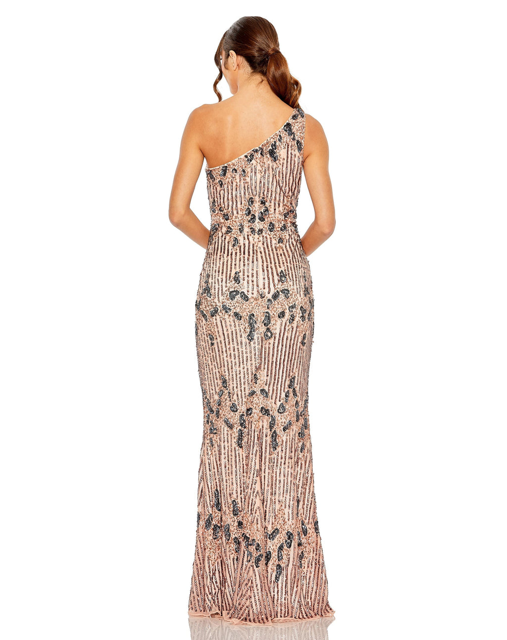 Mac Duggal 5976 Long One Shoulder Embellished Dress
