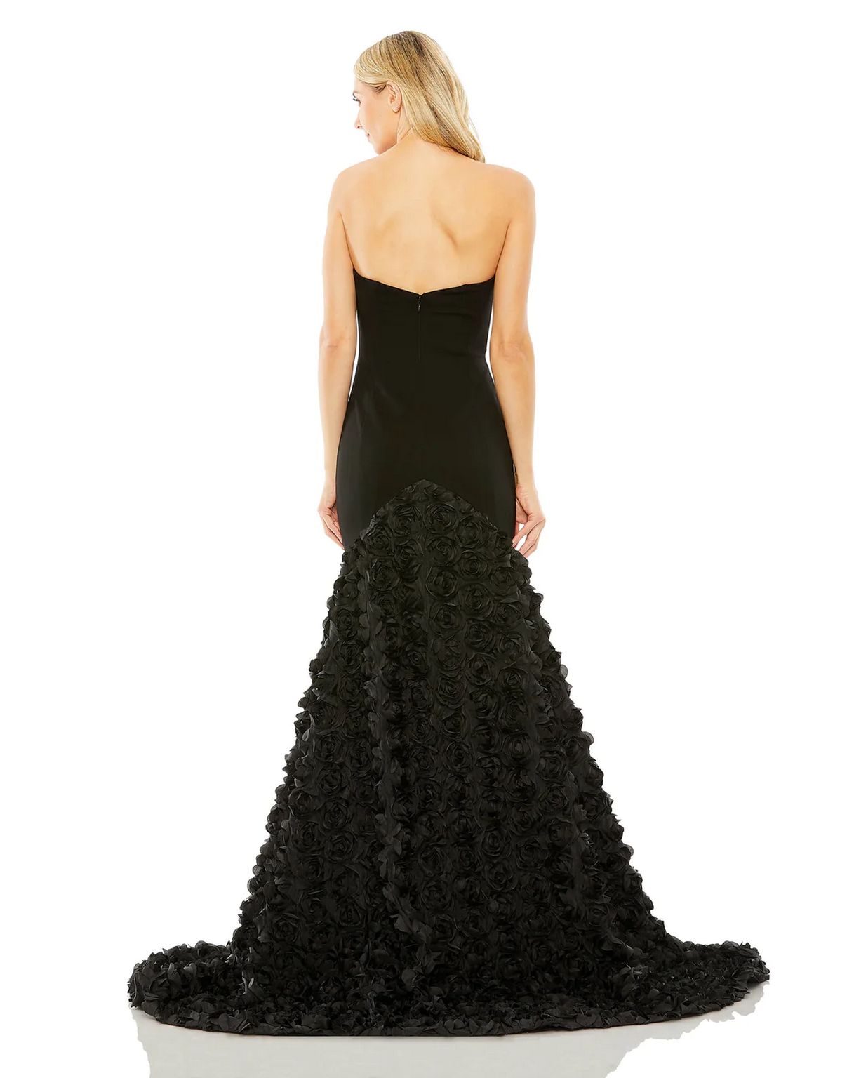 Mac Duggal 65219 Long Jersey Mermaid Rose Train Ball Gown